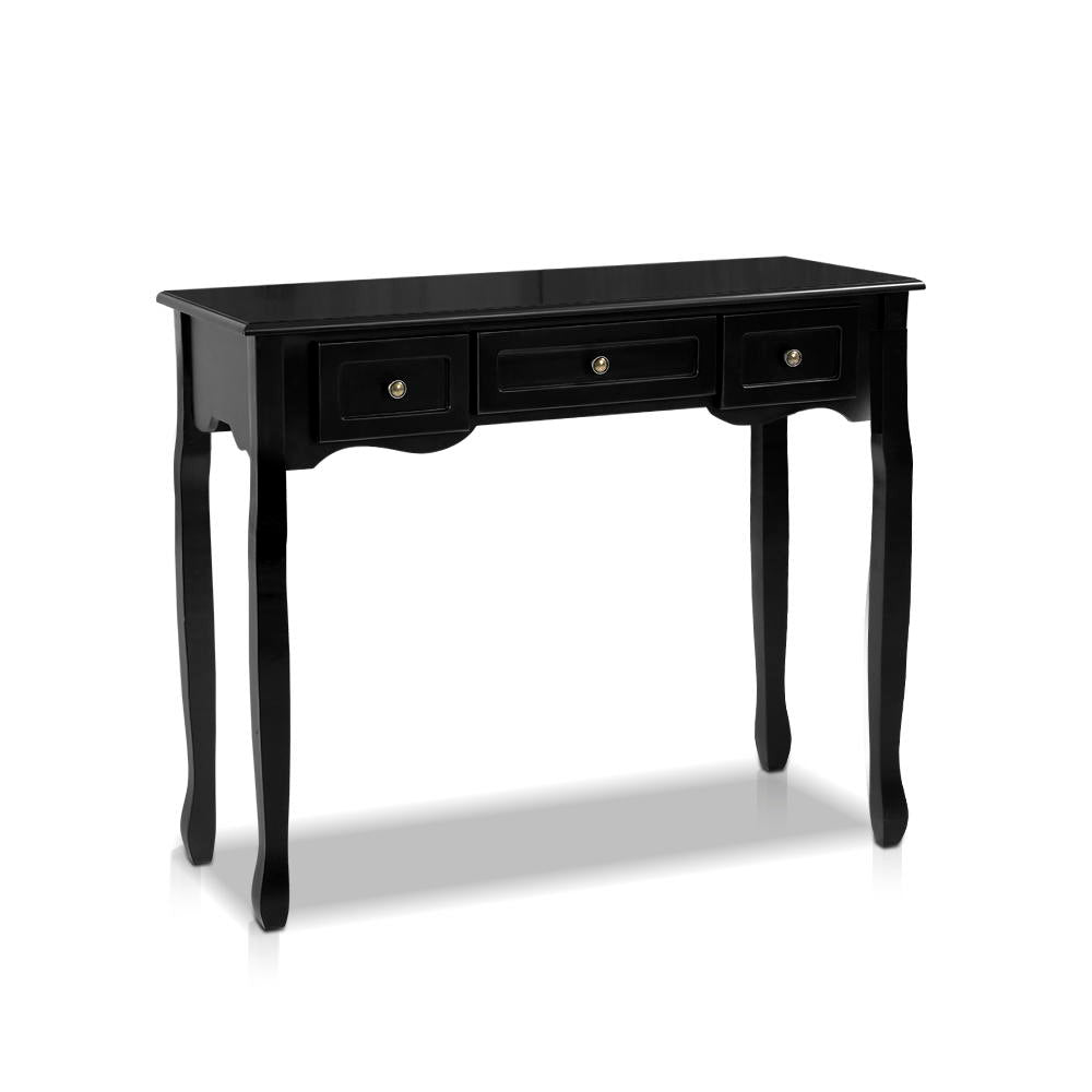 Artiss Hallway Console Table Hall Side Dressing Entry Display 3 Drawers Black freeshipping - Awezingly