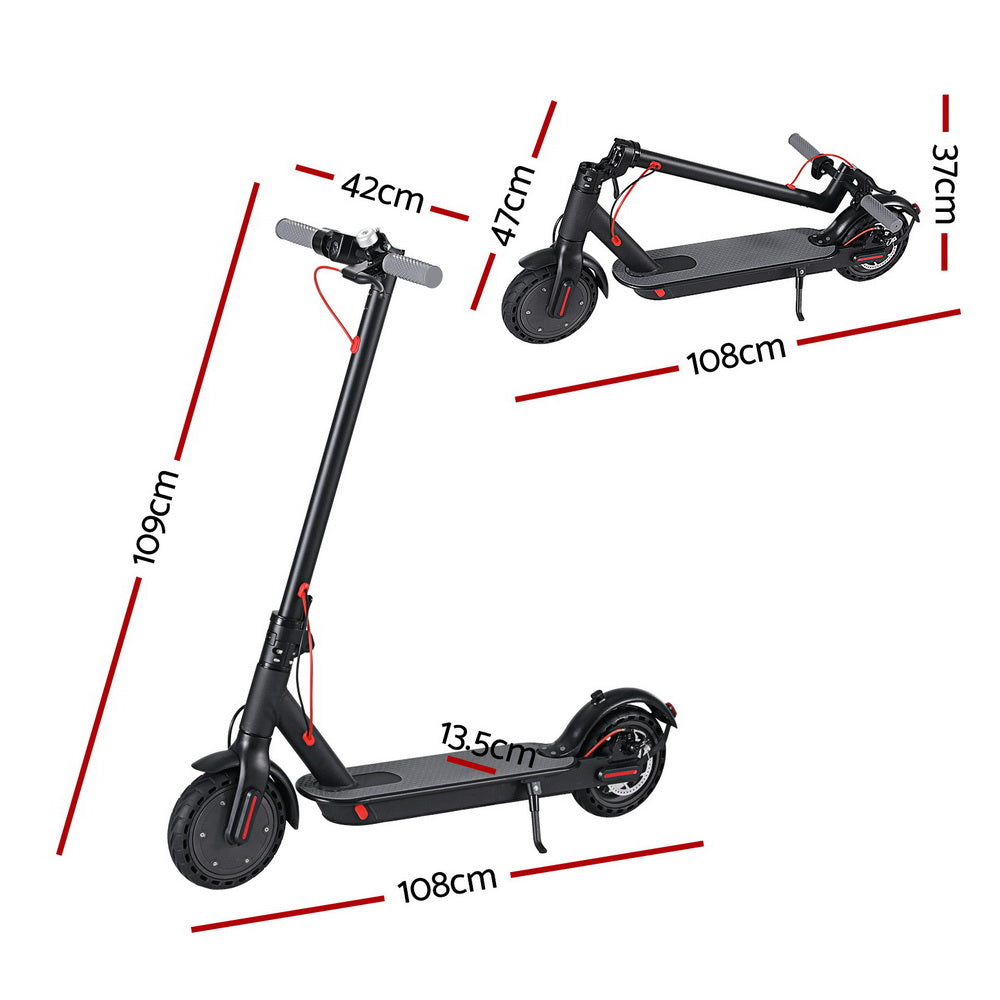 Electric Scooter 800W 25KM/H Folding Portable Riding For Adults Commuter Black