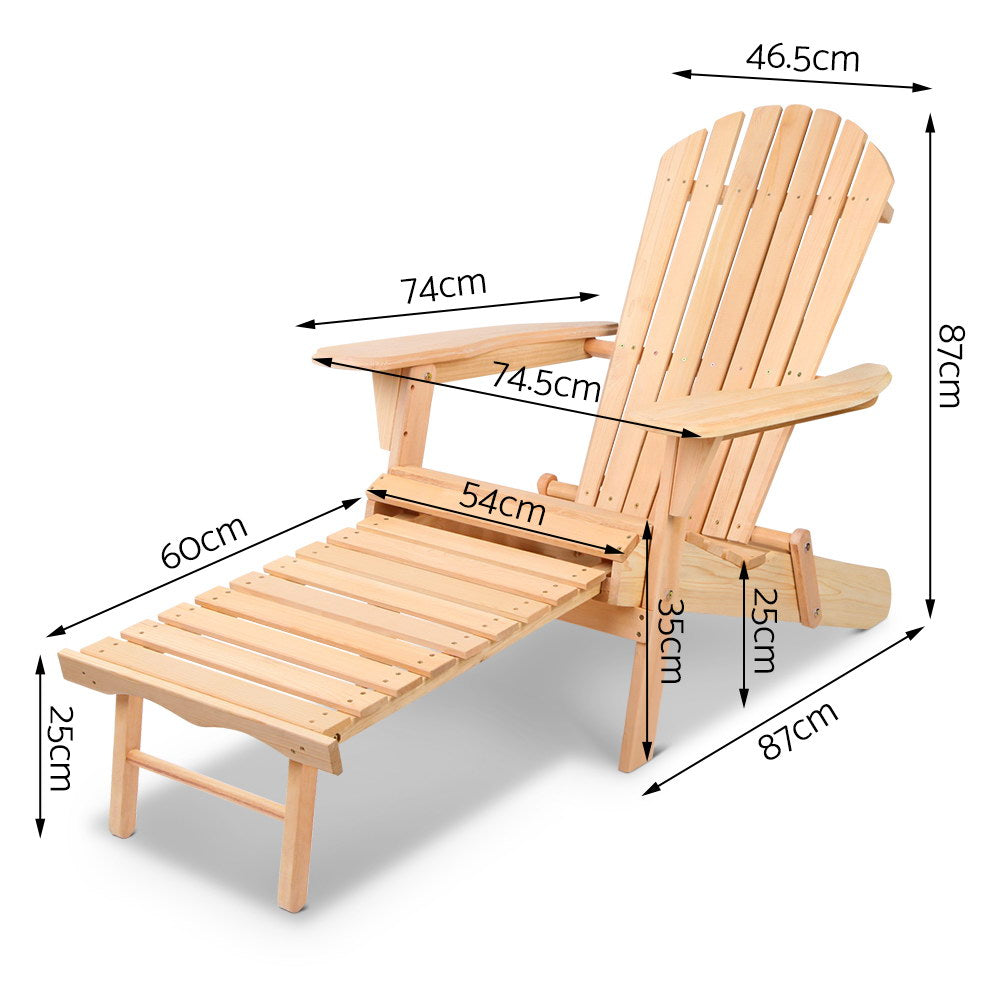 Gardeon Outdoor Furniture Sun Lounge Chairs Beach Chair Recliner Adirondack Patio Garden freeshipping - Awezingly