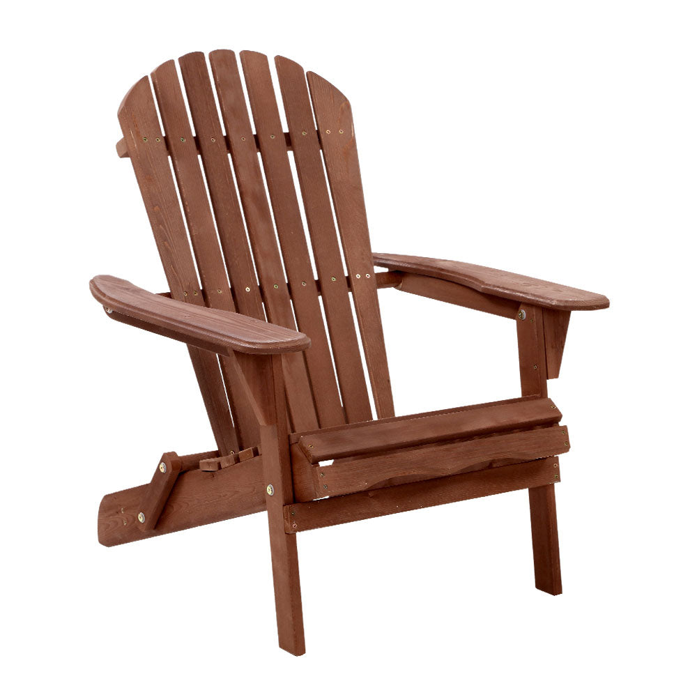 Gardeon Outdoor Furniture Beach Chair Wooden Adirondack Patio Lounge Garden freeshipping - Awezingly