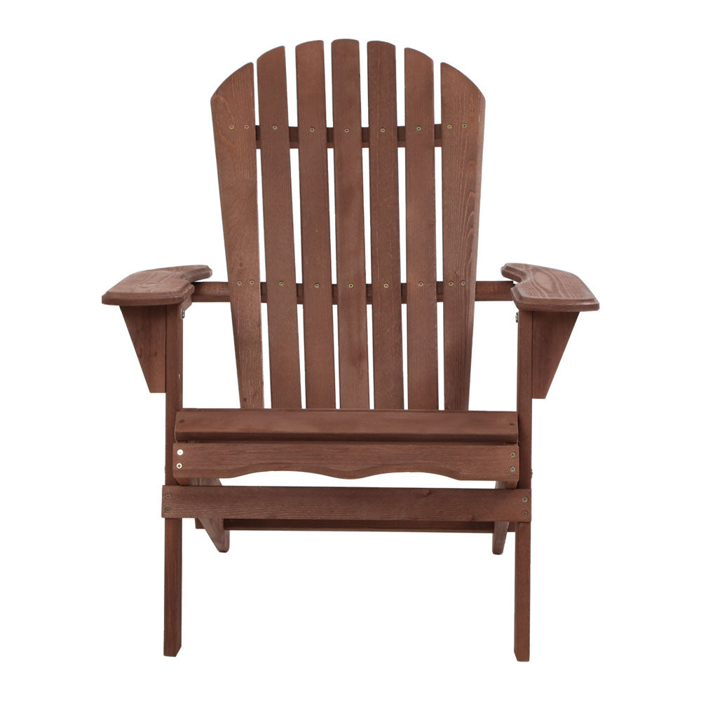 Gardeon Outdoor Furniture Beach Chair Wooden Adirondack Patio Lounge Garden freeshipping - Awezingly