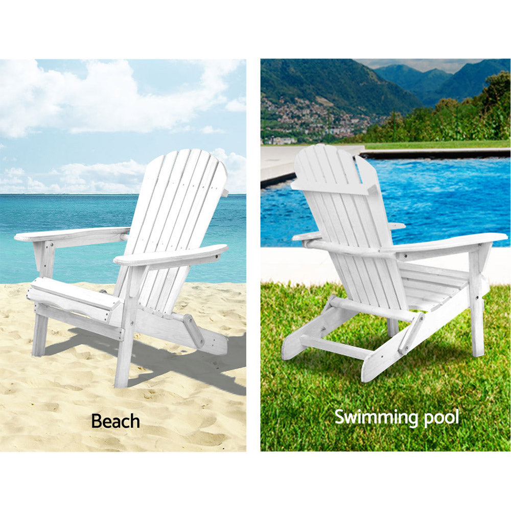 Gardeon Outdoor Furniture Adirondack Chairs Beach Chair Lounge Wooden Patio Garden freeshipping - Awezingly