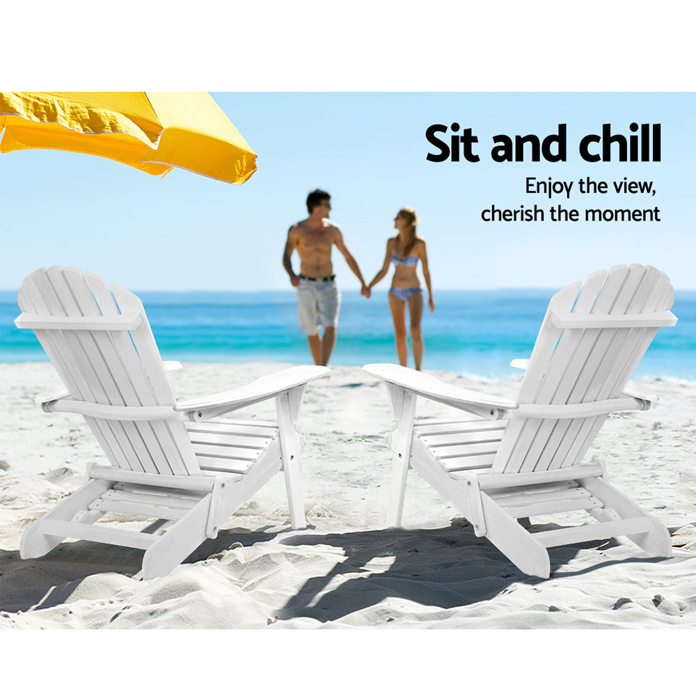 Gardeon Set of 2 Outdoor Sun Lounge Chairs Patio Furniture Lounger Beach Chair Adirondack freeshipping - Awezingly