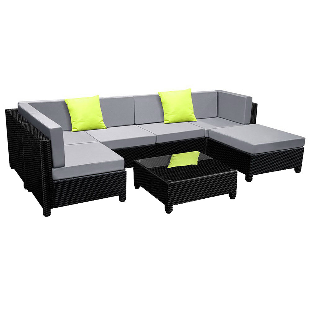 Gardeon 7PC Sofa Set Outdoor Furniture Wicker Couches Garden Patio Pool freeshipping - Awezingly