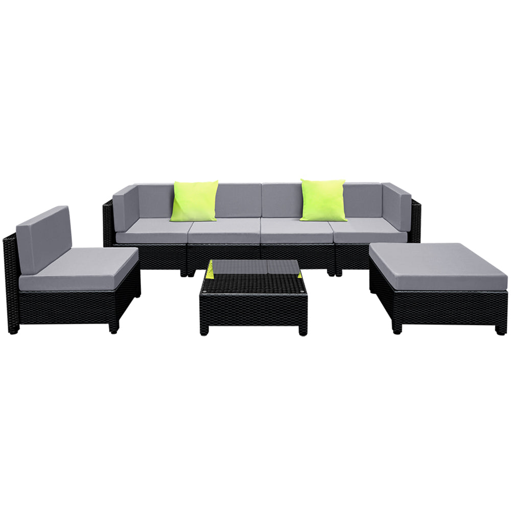 Gardeon 7PC Sofa Set Outdoor Furniture Wicker Couches Garden Patio Pool freeshipping - Awezingly