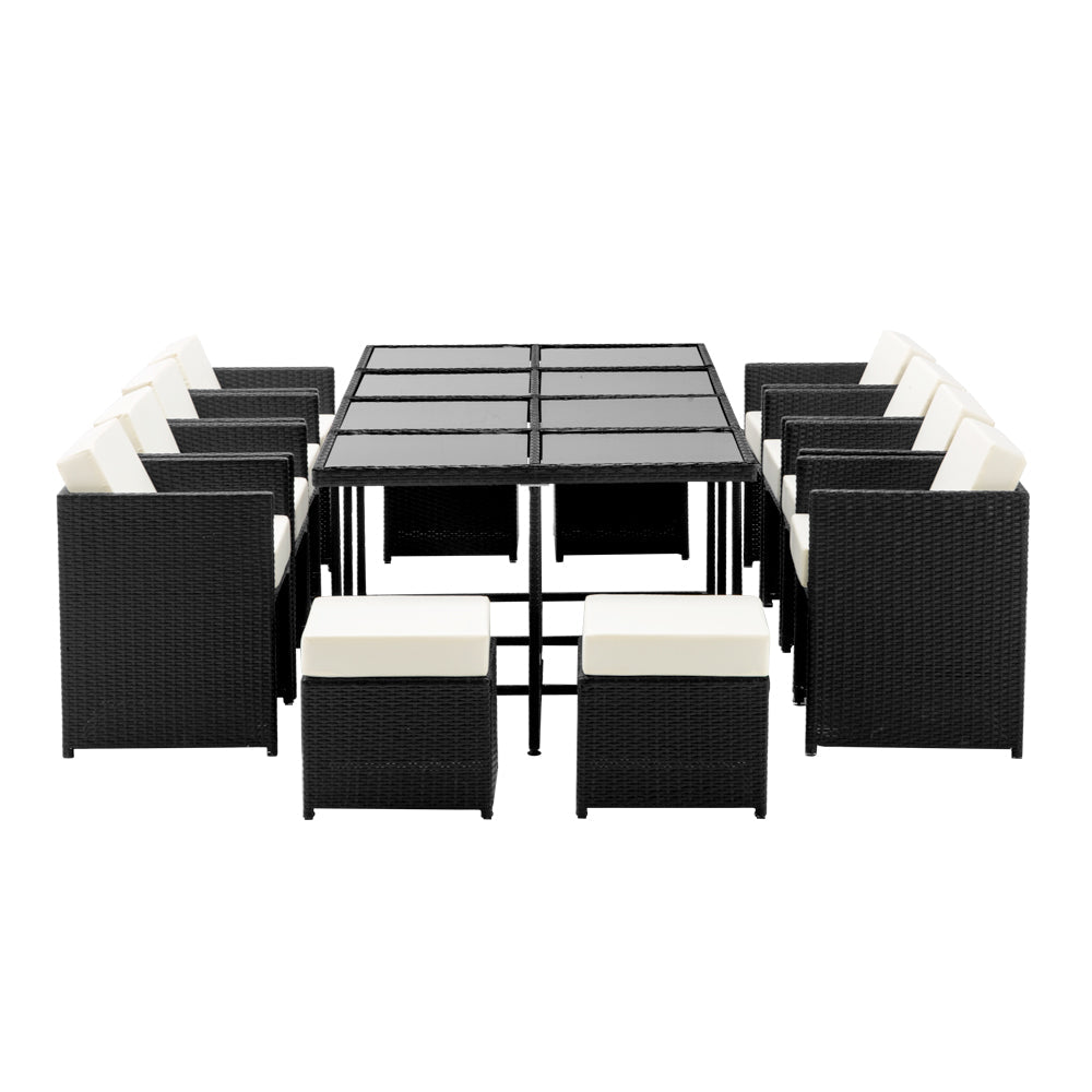 Gardeon 13 Piece Wicker Outdoor Dining Table Set freeshipping - Awezingly