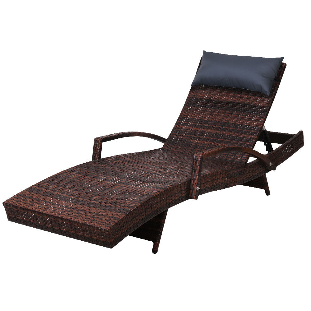 Gardeon Outdoor Sun Lounge Furniture Day Bed Wicker Pillow Sofa Set freeshipping - Awezingly