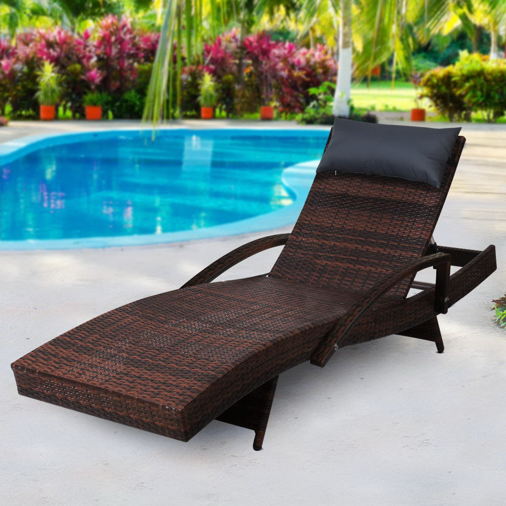 Gardeon Outdoor Sun Lounge Furniture Day Bed Wicker Pillow Sofa Set freeshipping - Awezingly