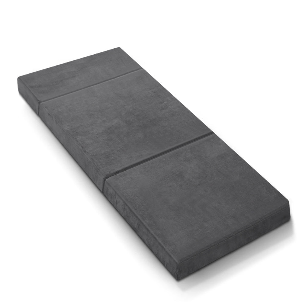 Giselle Bedding Folding Foam Portable Mattress Grey freeshipping - Awezingly