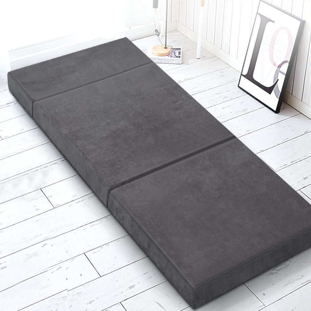 Giselle Bedding Folding Foam Portable Mattress Grey freeshipping - Awezingly