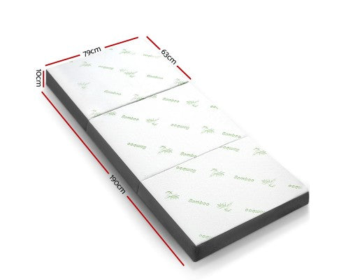 Giselle Bedding Folding Foam Portable Mattress Bamboo Fabric freeshipping - Awezingly