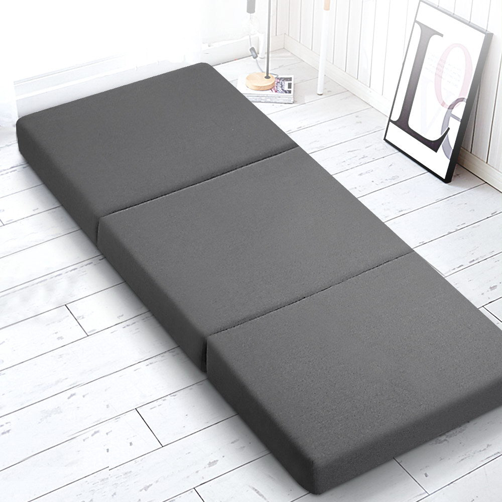 Giselle Bedding Folding Foam Portable Mattress - Grey freeshipping - Awezingly