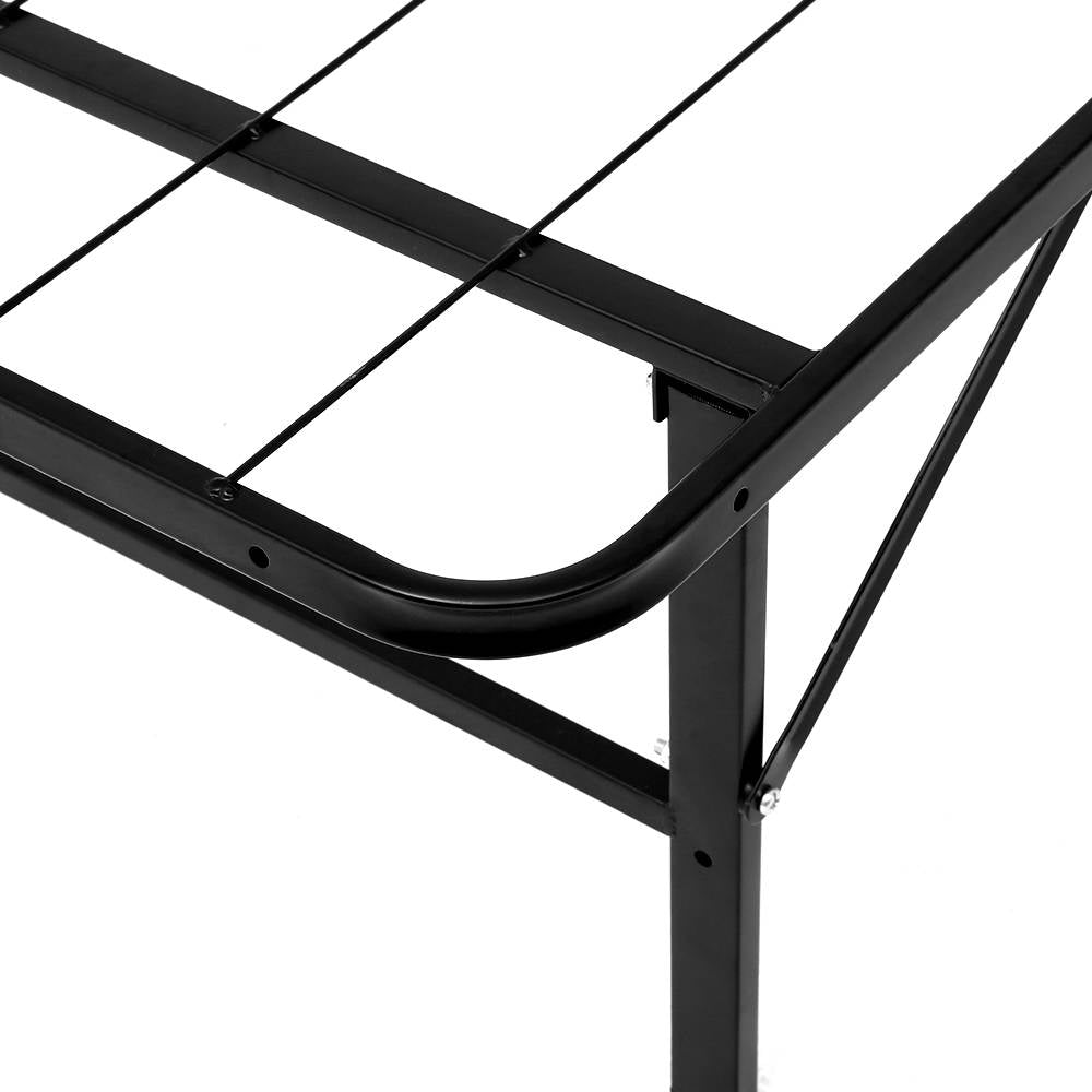 Artiss Foldable Double Metal Bed Frame - Black freeshipping - Awezingly