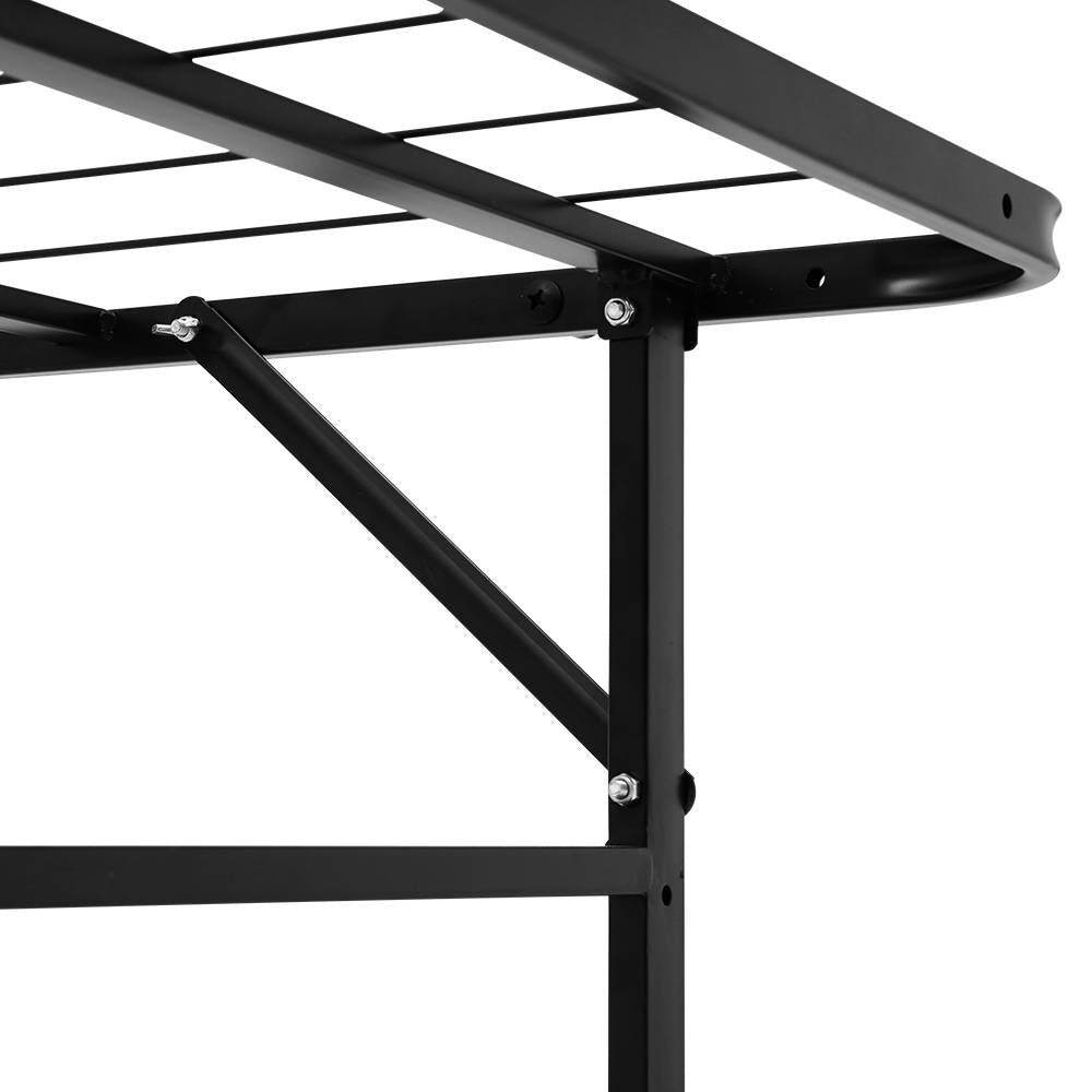 Artiss Foldable Double Metal Bed Frame - Black freeshipping - Awezingly