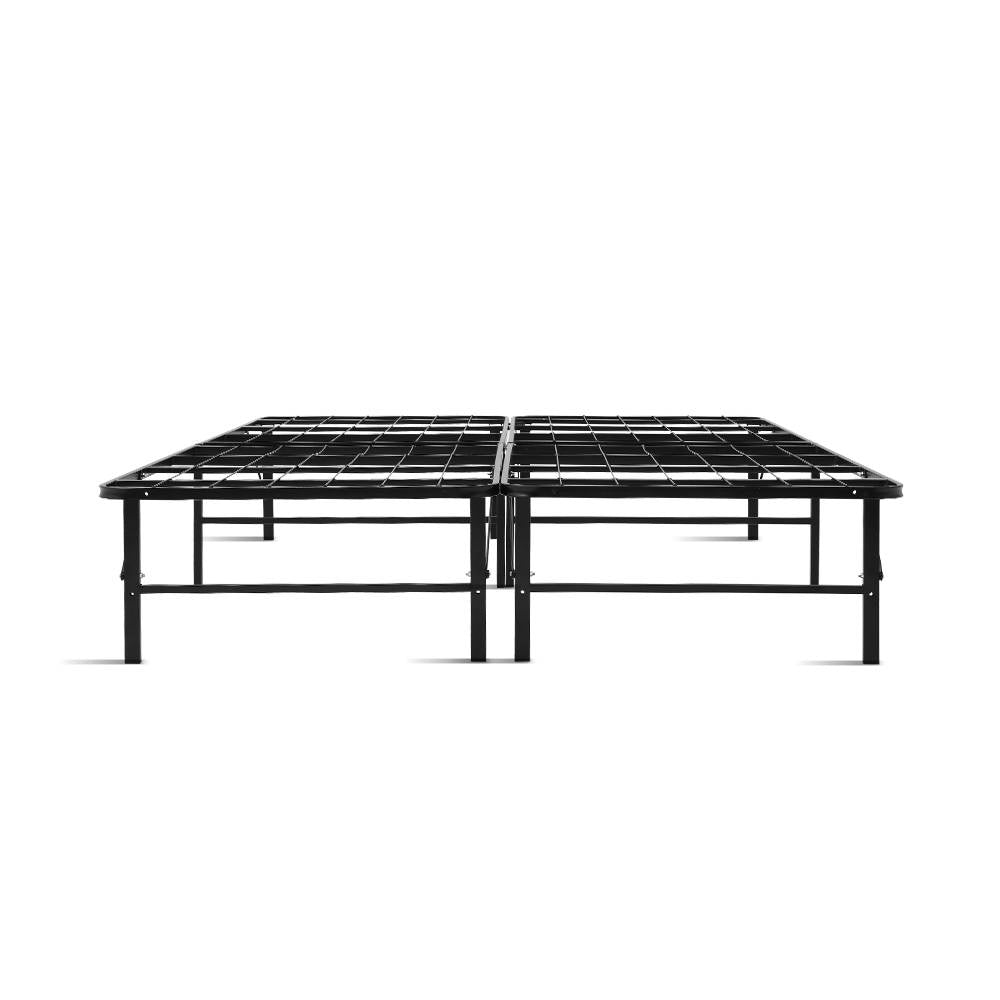 Artiss Foldable Queen Metal Bed Frame - Black freeshipping - Awezingly