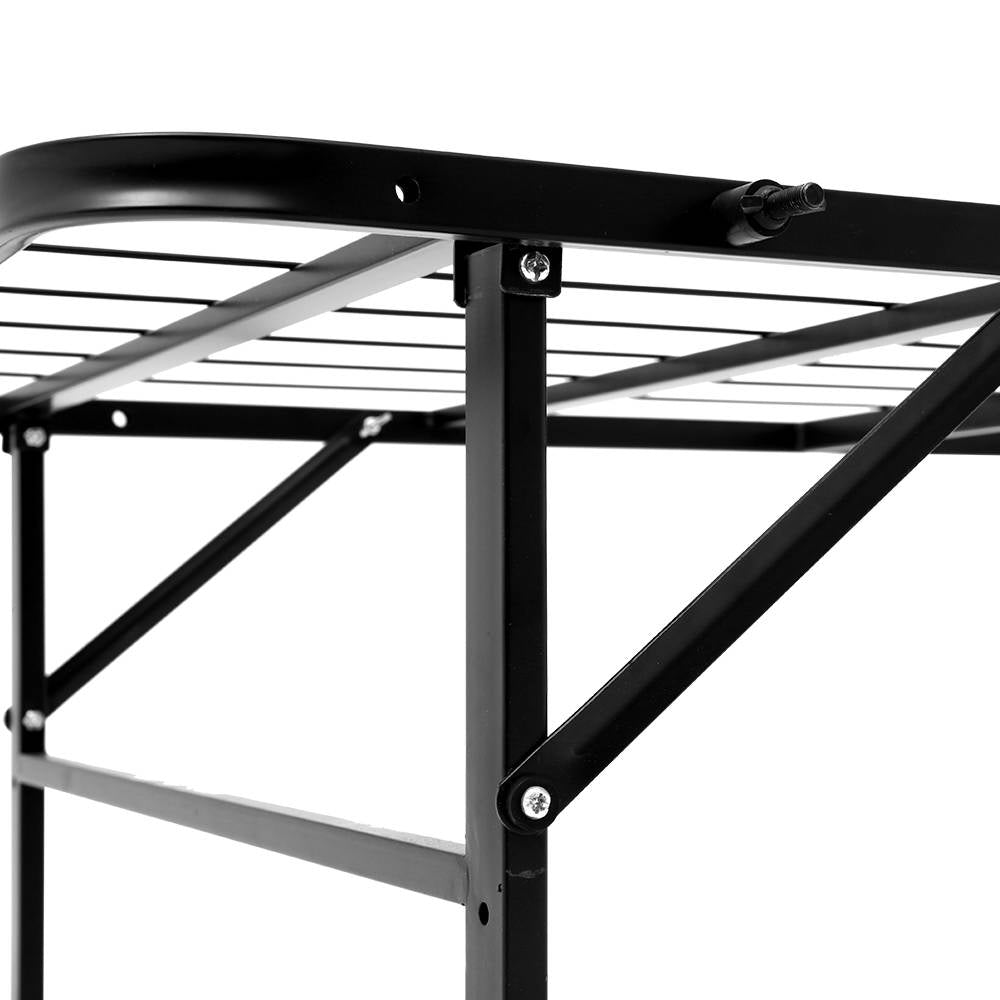 Artiss Foldable Queen Metal Bed Frame - Black freeshipping - Awezingly