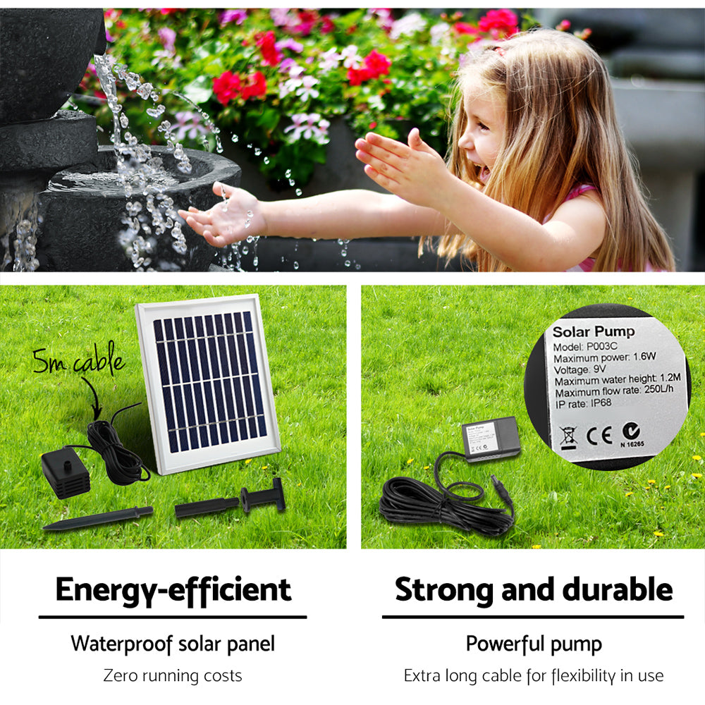 Gardeon Solar Fountain with LED Lights freeshipping - Awezingly