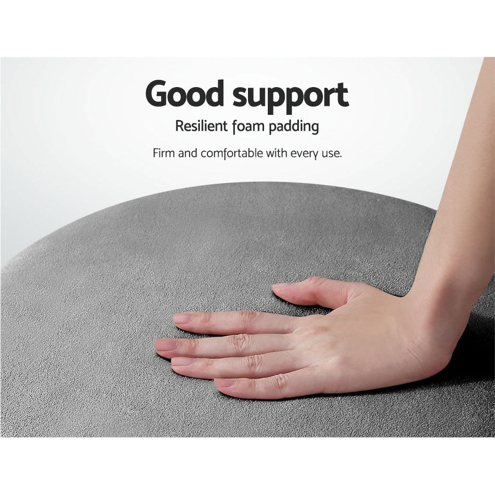 Round Velvet Ottoman Foot Stool Foot Rest Pouffe Padded Seat Bedroom Footstool freeshipping - Awezingly