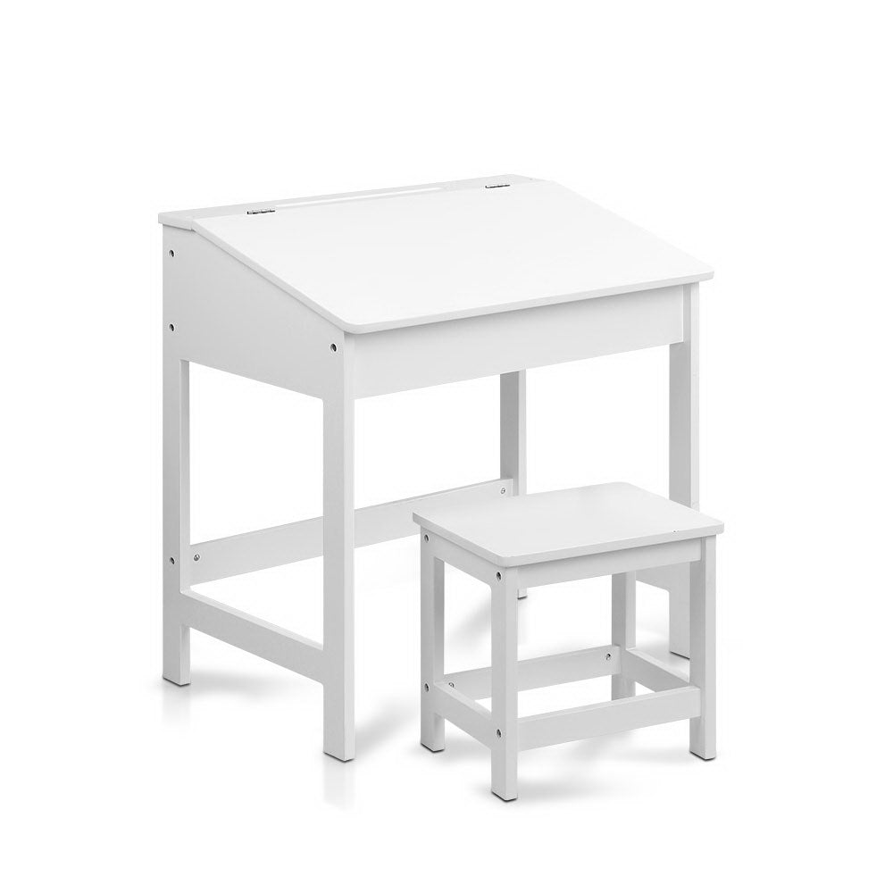 Keezi Kids Table and Chairs Set Children Drawing Writing Desk Storage