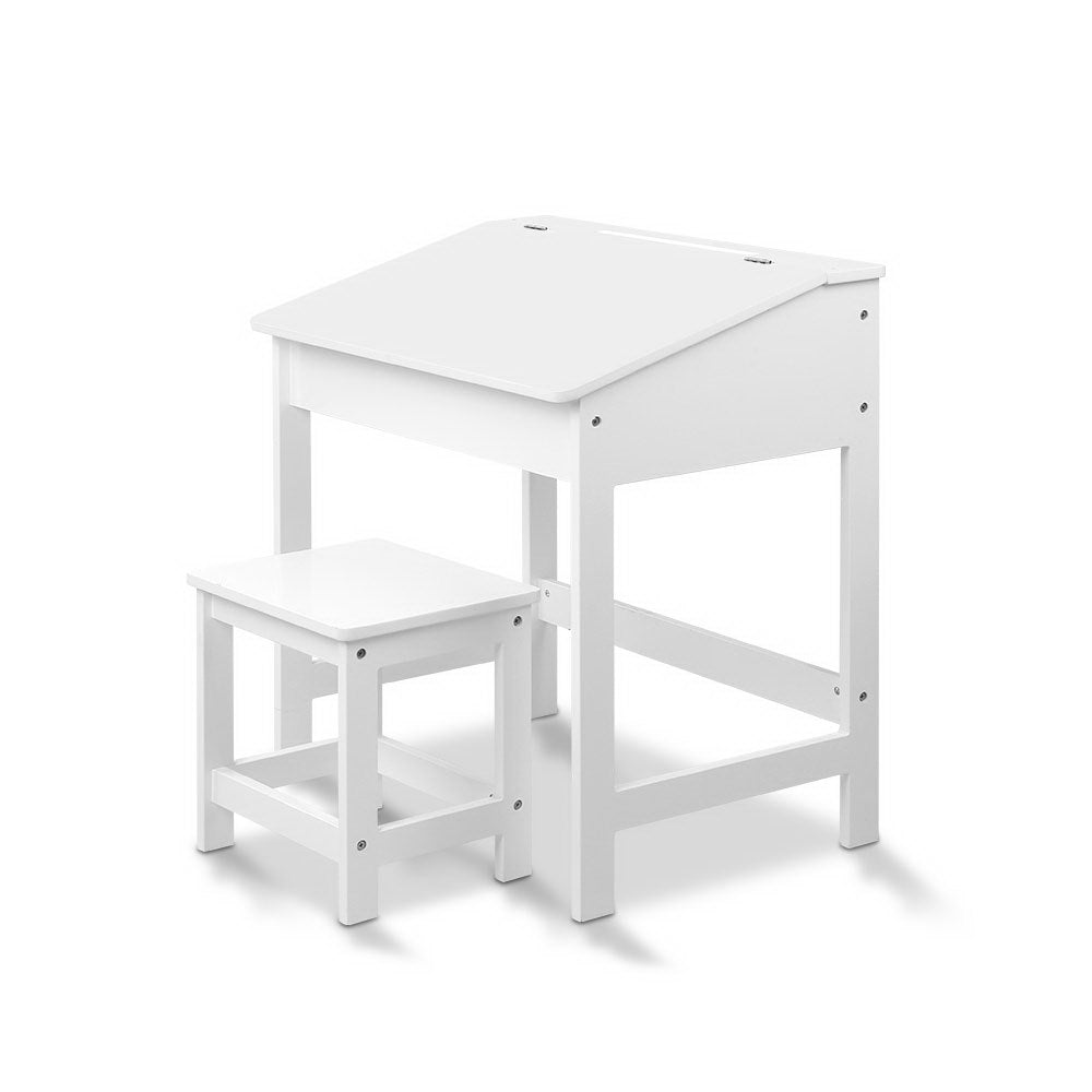 Keezi Kids Table and Chairs Set Children Drawing Writing Desk Storage