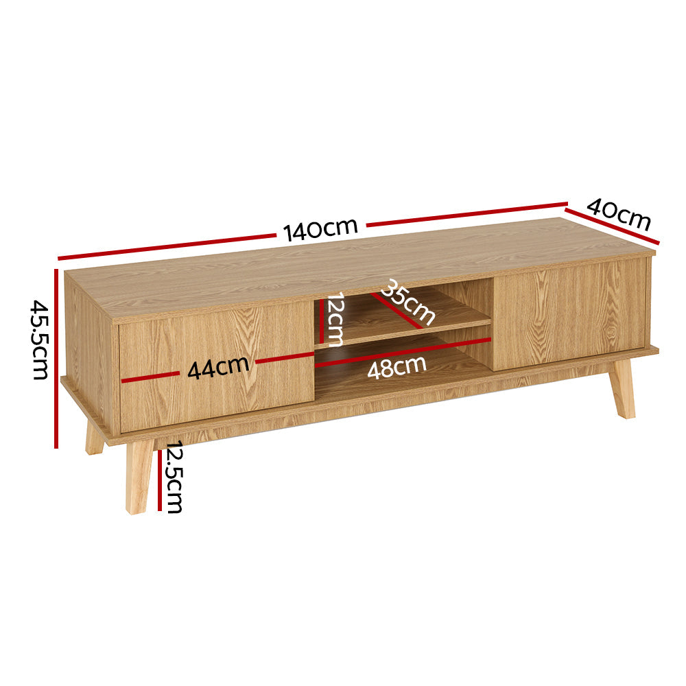 Artiss TV Cabinet Entertainment Unit Stand Storage Shelves TV Unit 140CM