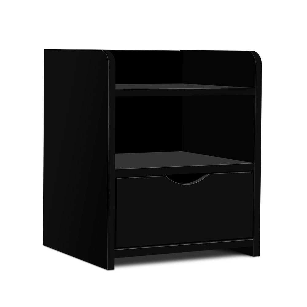 Artiss Bedside Table Drawer - Black freeshipping - Awezingly