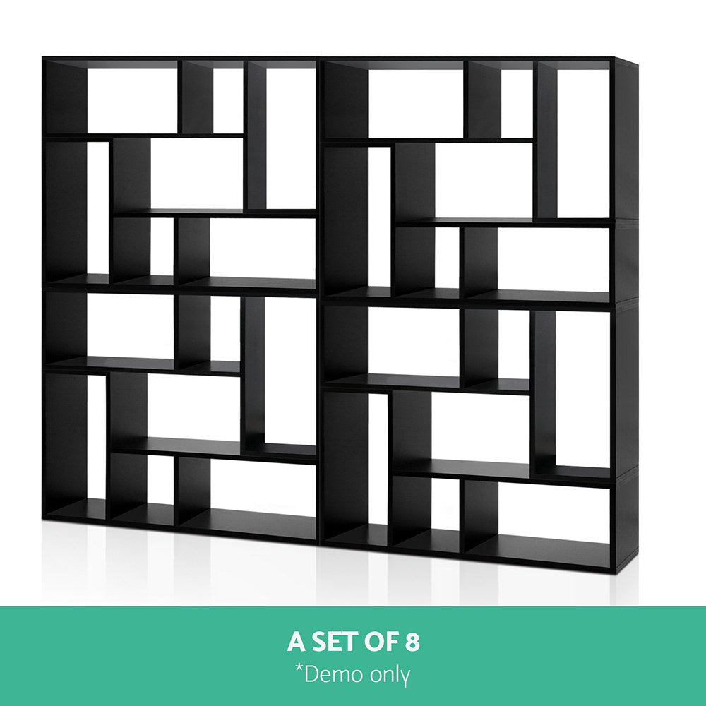 Artiss DIY L Shaped Display Shelf - Black freeshipping - Awezingly