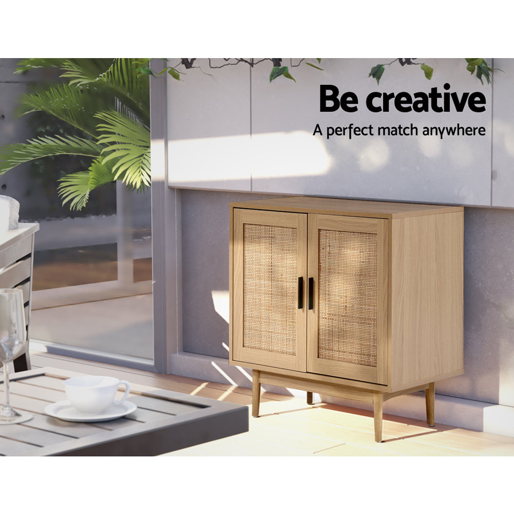 Artiss Rattan Buffet Sideboard Cabinet Storage Hallway Table Kitchen Cupboard freeshipping - Awezingly