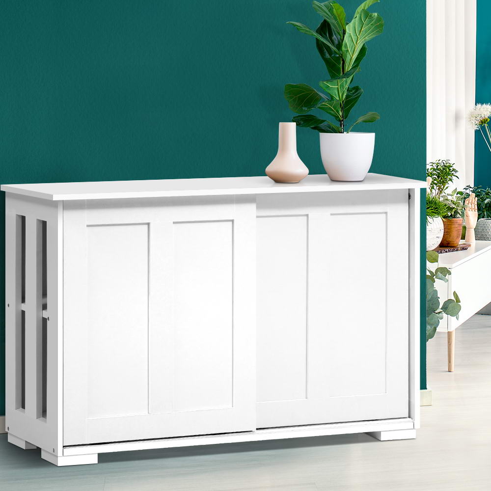 Artiss Buffet Sideboard Cabinet Storage Shelf Cupboard Hallway Table White freeshipping - Awezingly