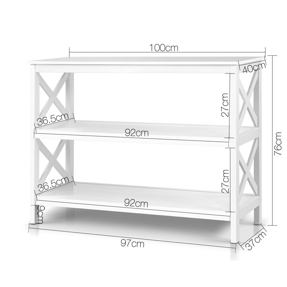 Artiss Wooden Storage Console Table - White freeshipping - Awezingly