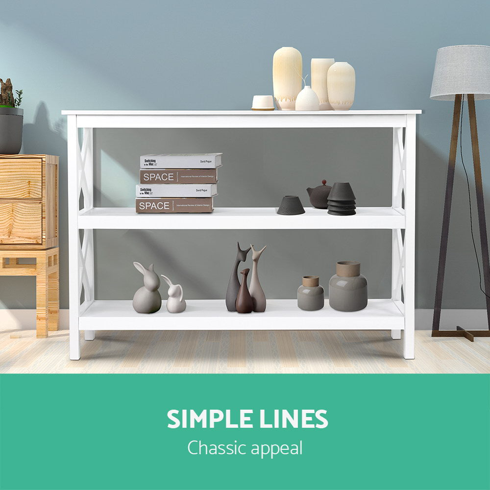 Artiss Wooden Storage Console Table - White freeshipping - Awezingly