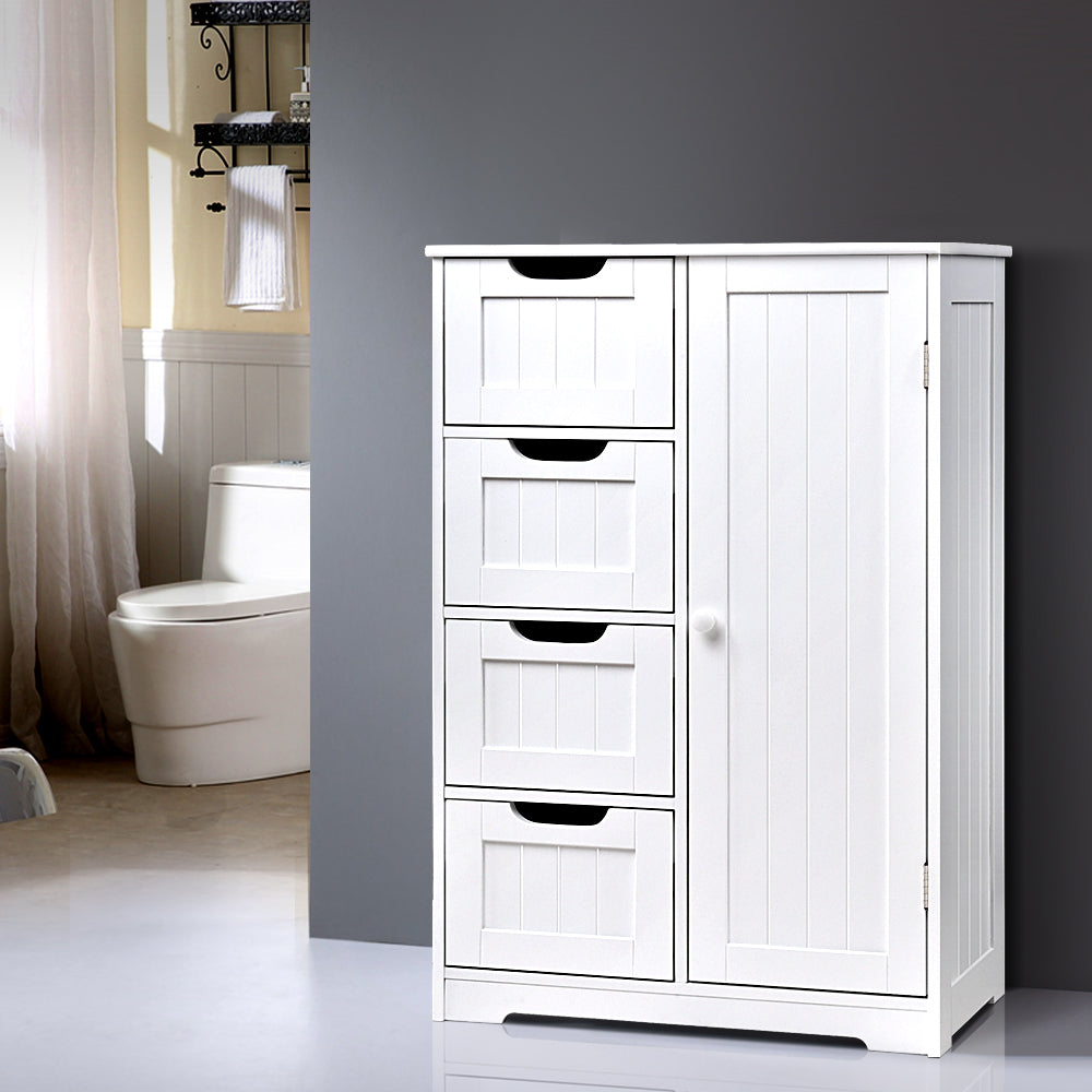 Artiss Bathroom Tallboy Storage Cabinet - White freeshipping - Awezingly