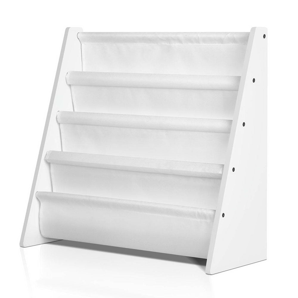 Keezi Kids Bookshelf Bookcase Magazine Rack Organiser Display - White