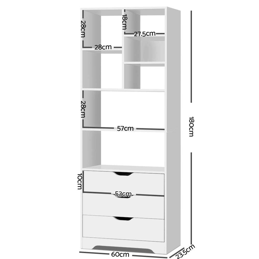 Artiss Display Drawer Shelf - White freeshipping - Awezingly