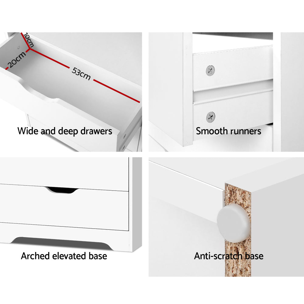 Artiss Display Drawer Shelf - White freeshipping - Awezingly