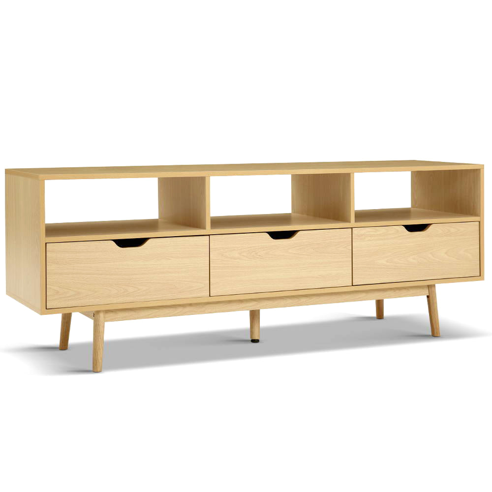 Artiss Wooden Scandinavian Entertainment Unit - Natural freeshipping - Awezingly