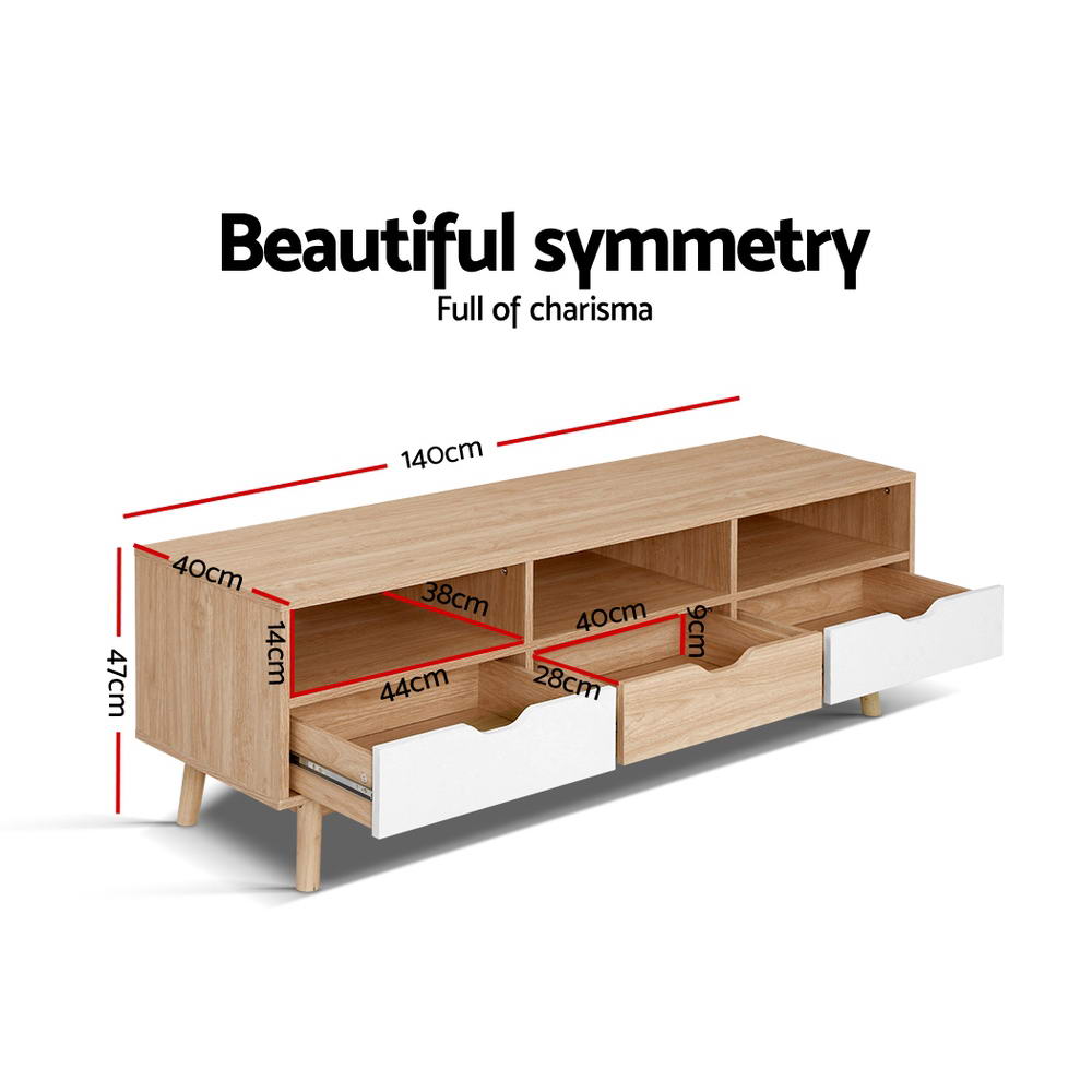 Artiss TV Cabinet Entertainment Unit 140cm Scandinavian freeshipping - Awezingly