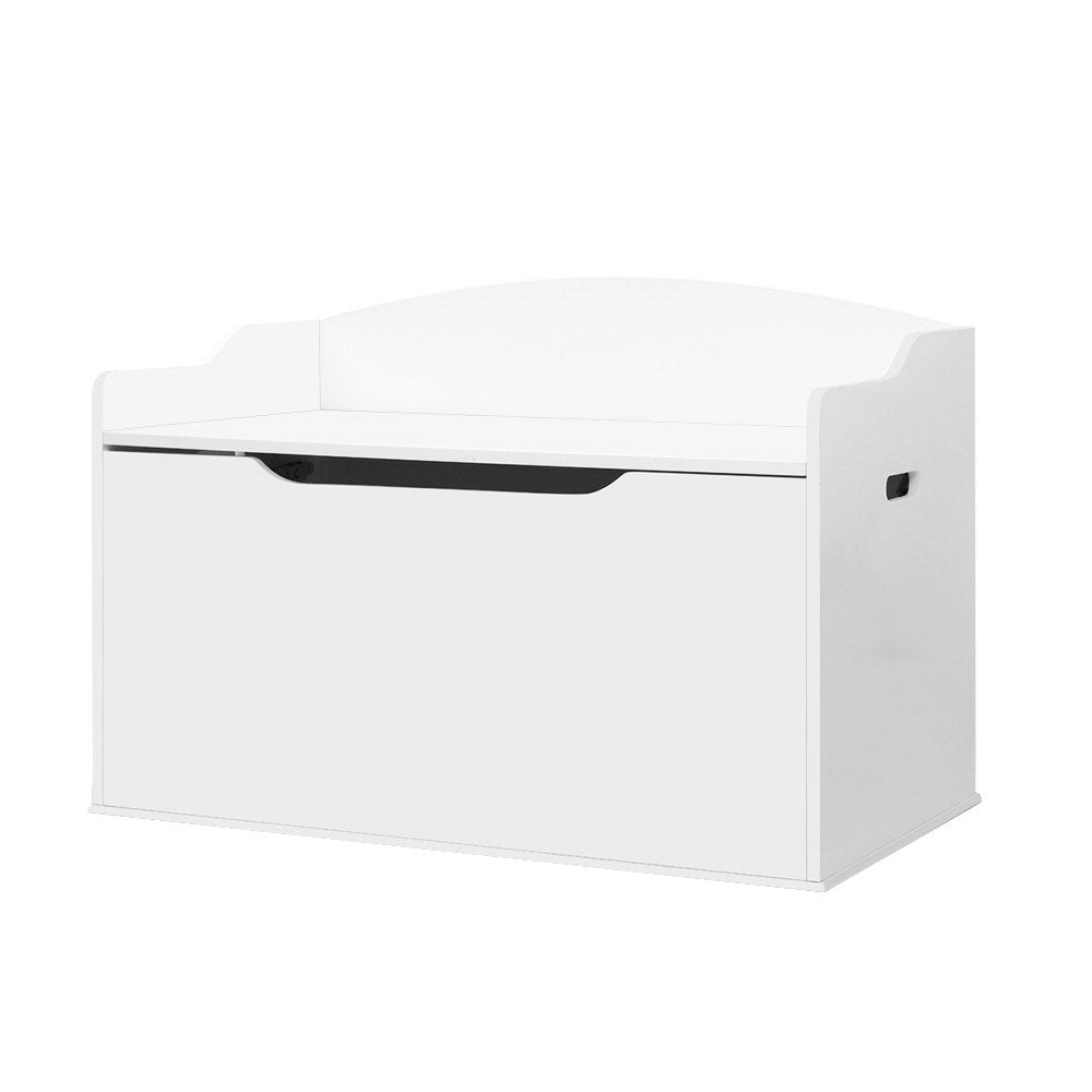 Keezi Kids Toy Box Storage Cabinet Chest Blanket Children Clothes Organiser White