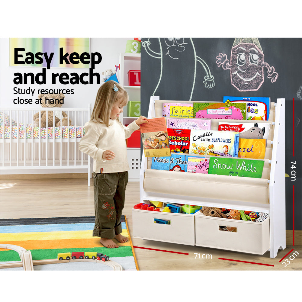 Keezi 4 tier Kids Bookshelf Display Rack