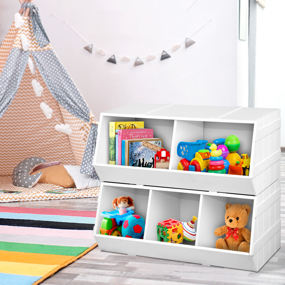 Keezi Kids Toy Storage Box - White