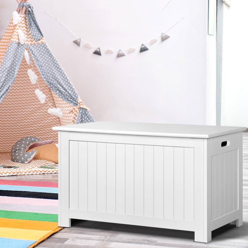 Keezi Kids Toy Box Storage Chest Cabinet  White