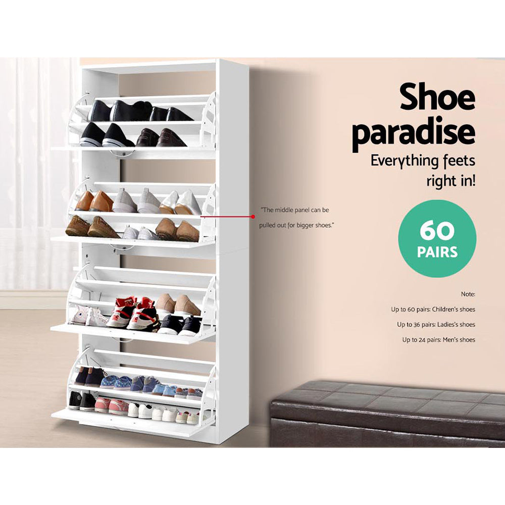 Artiss 60 Pairs Shoe Cabinet Shoes Rack Storage Organiser Shelf Cupboard Drawer freeshipping - Awezingly