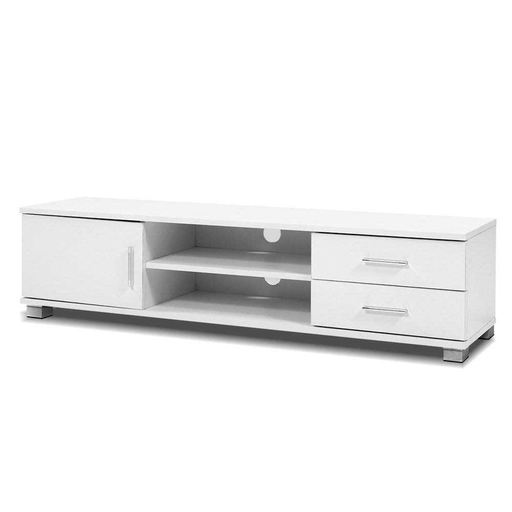 Artiss 120cm TV Stand Entertainment Unit Storage Cabinet Drawers Shelf White freeshipping - Awezingly