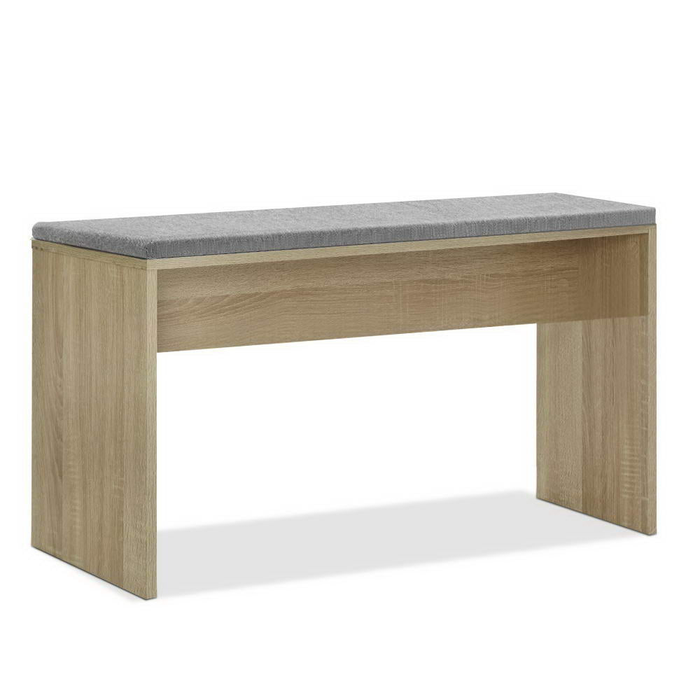 Artiss Dining Bench NATU Upholstery Seat Stool Chair Cushion Kitchen Furniture Oak 90cm freeshipping - Awezingly