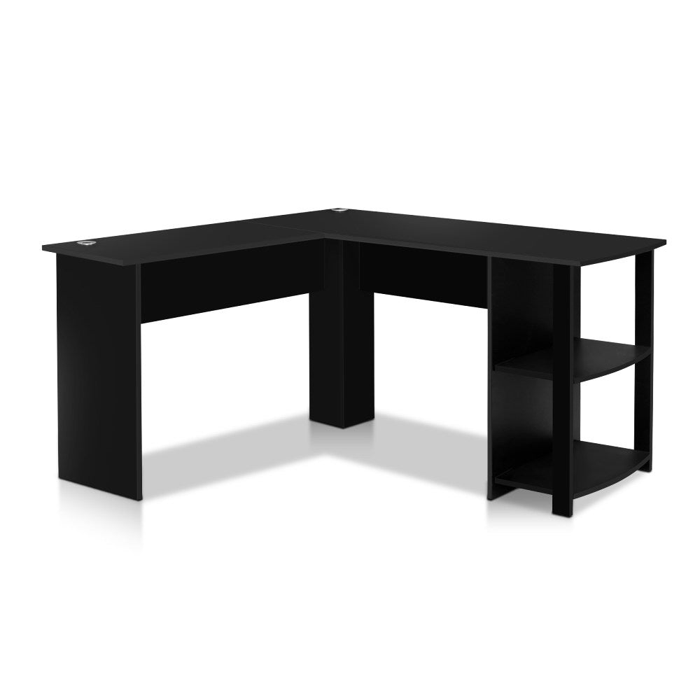 Artiss Office Computer Desk Corner L-Shape Black freeshipping - Awezingly