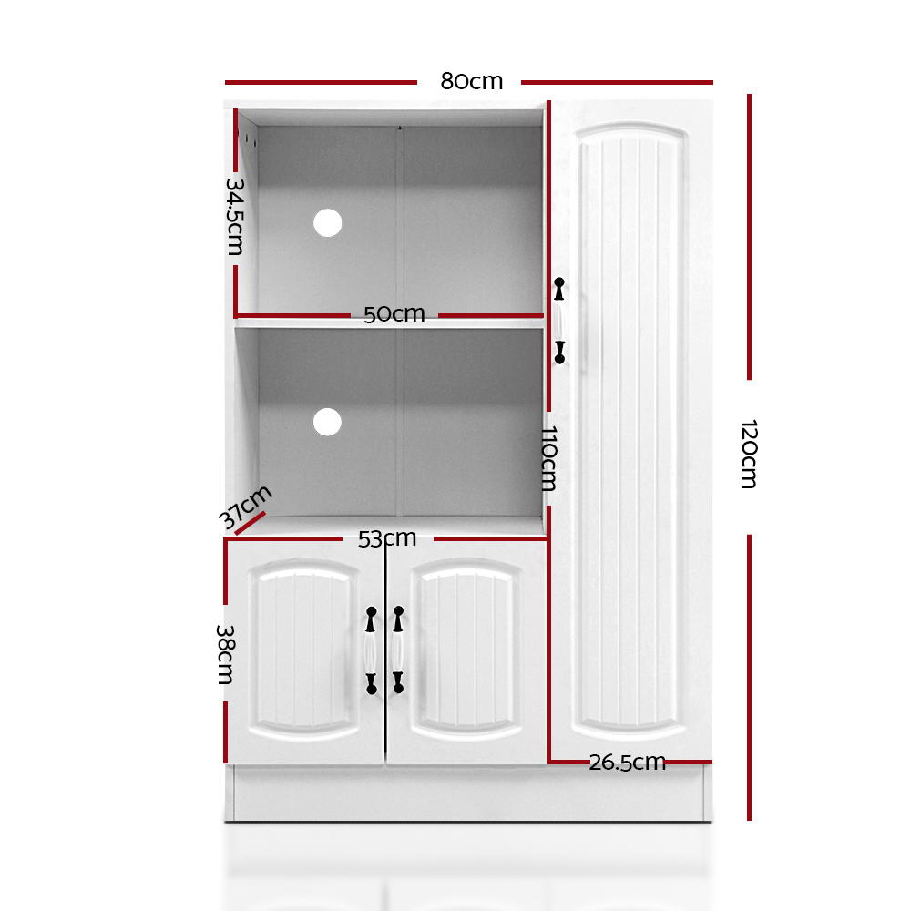 Artiss Buffet Sideboard Cabinet Storage Cupboard Doors White Kitchen Hallway freeshipping - Awezingly