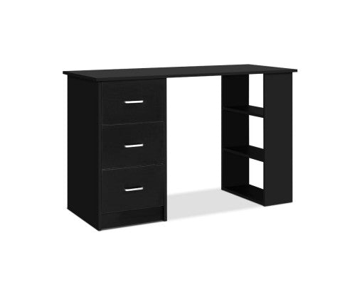 Artiss Office Computer Desk 3 Drawers 120 cm - Black freeshipping - Awezingly