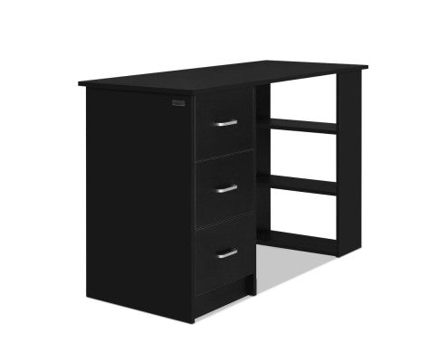 Artiss Office Computer Desk 3 Drawers 120 cm - Black freeshipping - Awezingly