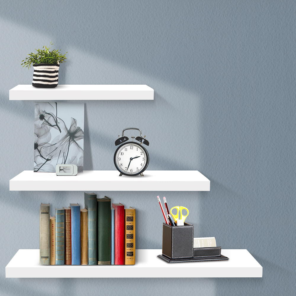 Artiss 3 Piece Floating Wall Shelves - White freeshipping - Awezingly