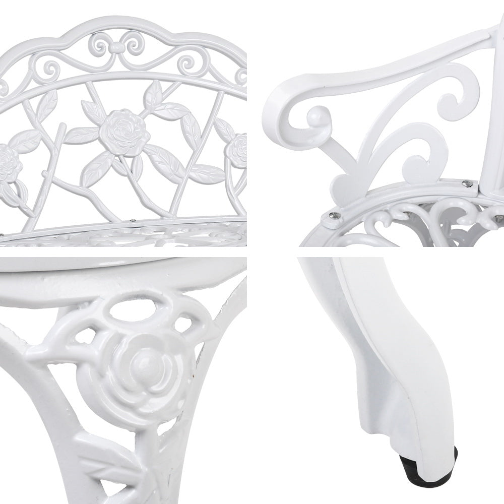 Gardeon Victorian Garden Bench – White freeshipping - Awezingly